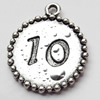Pendant, Zinc Alloy Jewelry Findings, 21x25mm, Hole:2mm, Sold by Bag