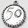 Pendant, Zinc Alloy Jewelry Findings, 21x25mm, Hole:2mm, Sold by Bag