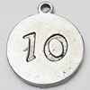 Pendant, Zinc Alloy Jewelry Findings, 20x23mm, Hole:2mm, Sold by Bag