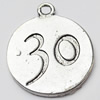 Pendant, Zinc Alloy Jewelry Findings, 20x23mm, Hole:2mm, Sold by Bag