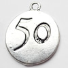 Pendant, Zinc Alloy Jewelry Findings, 20x23mm, Hole:2mm, Sold by Bag