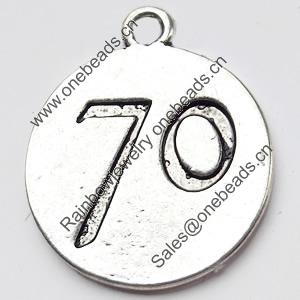 Pendant, Zinc Alloy Jewelry Findings, 20x23mm, Hole:2mm, Sold by Bag