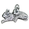 Pendant, Zinc Alloy Jewelry Findings, Rabbit 29x25mm, Sold by Bag