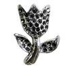 Pendant, Zinc Alloy Jewelry Findings, Flower 21x27mm, Sold by Bag