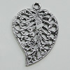 Pendant, Zinc Alloy Jewelry Findings, Leaf 23x32mm, Sold by Bag
