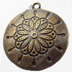 Pendant, Zinc Alloy Jewelry Findings, 34x38mm, Sold by Bag