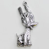 Pendant, Zinc Alloy Jewelry Findings, Animal 18x36mm, Sold by Bag