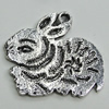 Pendant, Zinc Alloy Jewelry Findings, Rabbit 23x19mm, Sold by Bag