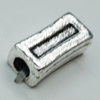 Beads, Zinc Alloy Jewelry Findings, Rectangle 11x5mm Hole:3mm, Sold by Bag  
