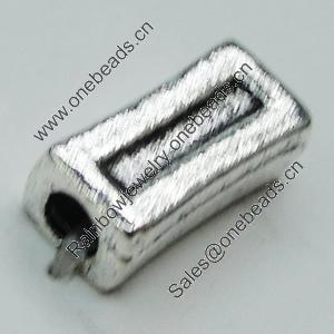 Beads, Zinc Alloy Jewelry Findings, Rectangle 11x5mm Hole:3mm, Sold by Bag  
