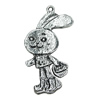 Pendant, Zinc Alloy Jewelry Findings, Rabbit 17x38mm, Sold by Bag