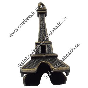 Pendant, Zinc Alloy Jewelry Findings, 22x48mm, Hole:2.5mm, Sold by Bag  