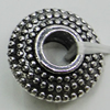 European Style Beads Zinc Alloy Jewelry Findings Lead-free, 5x13mm Hole:5mm, Sold by Bag 