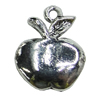 Pendant, Zinc Alloy Jewelry Findings, Apple 12x15mm, Sold by Bag