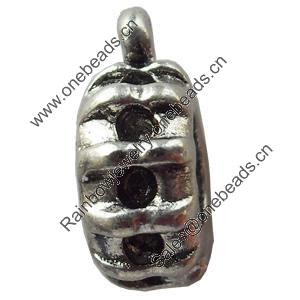 European Style Beads Zinc Alloy Jewelry Findings Lead-free, 5x13mm Hole:5mm, Sold by Bag