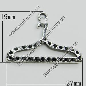 Pendant, Zinc Alloy Jewelry Findings, 27x19mm, Sold by Bag  