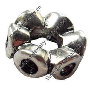 European Style Beads Zinc Alloy Jewelry Findings Lead-free, 11mm Hole:4.5mm, Sold by Bag  