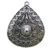 Pendant, Zinc Alloy Jewelry Findings, Teardrop 34x42mm, Sold by Bag