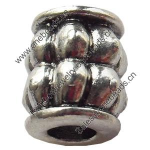 European Style Beads Zinc Alloy Jewelry Findings Lead-free, 8x9mm Hole:3.5mm, Sold by Bag  