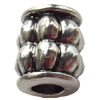 European Style Beads Zinc Alloy Jewelry Findings Lead-free, 8x9mm Hole:3.5mm, Sold by Bag  