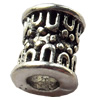 European Style Beads Zinc Alloy Jewelry Findings Lead-free, 7x8mm Hole:3mm, Sold by Bag  