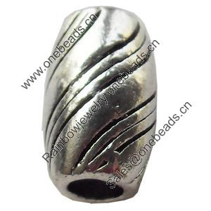European Style Beads Zinc Alloy Jewelry Findings Lead-free, 7x12mm Hole:3mm, Sold by Bag