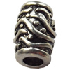 European Style Beads Zinc Alloy Jewelry Findings Lead-free, 7x11mm Hole:3.5mm, Sold by Bag  