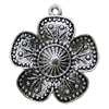Pendant, Zinc Alloy Jewelry Findings, Flower 27x30mm, Sold by Bag