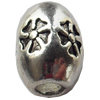 European Style Beads Zinc Alloy Jewelry Findings Lead-free, 8x11mm Hole:3mm, Sold by Bag  