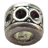European Style Beads Zinc Alloy Jewelry Findings Lead-free, 9x7mm Hole:4mm, Sold by Bag  