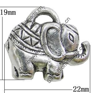 Pendant, Zinc Alloy Jewelry Findings, Fish 22x19mm, Sold by Bag
