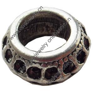 European Style Beads Zinc Alloy Jewelry Findings Lead-free, 12mm Hole:6.5mm, Sold by Bag  