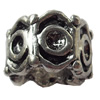 European Style Beads Zinc Alloy Jewelry Findings Lead-free, 10x7mm Hole:4.5mm, Sold by Bag  