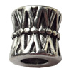 European Style Beads Zinc Alloy Jewelry Findings Lead-free, 9x9mm Hole:4.5mm, Sold by Bag  