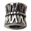 European Style Beads Zinc Alloy Jewelry Findings Lead-free, 9x9mm Hole:4.5mm, Sold by Bag  