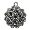 Pendant, Zinc Alloy Jewelry Findings, Flower 19x23mm, Sold by Bag