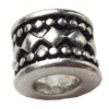European Style Beads Zinc Alloy Jewelry Findings Lead-free, 9x7mm Hole:4.5mm, Sold by Bag  
