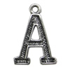 Pendant, Zinc Alloy Jewelry Findings, Letter 18x25mm, Sold by Bag