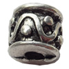 European Style Beads Zinc Alloy Jewelry Findings Lead-free, 11x10mm Hole:3.5mm, Sold by Bag  