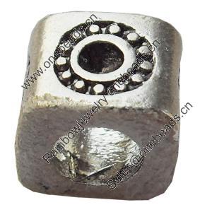 European Style Beads Zinc Alloy Jewelry Findings Lead-free, 10mm Hole:5.5mm, Sold by Bag  