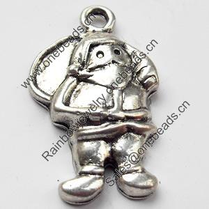 Pendant, Zinc Alloy Jewelry Findings, 15x25mm, Sold by Bag  