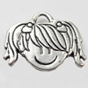 Pendant, Zinc Alloy Jewelry Findings, 24x19mm, Sold by Bag  