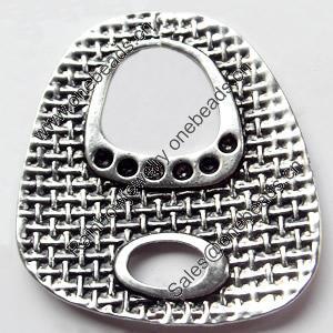 Connector, Zinc Alloy Jewelry Findings, 35x40mm, Sold by Bag