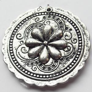 Pendant, Zinc Alloy Jewelry Findings, 41mm, Sold by Bag  