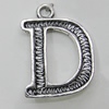 Pendant, Zinc Alloy Jewelry Findings, Letter 17x23mm, Sold by Bag
