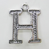 Pendant, Zinc Alloy Jewelry Findings, Letter 21x25mm, Sold by Bag