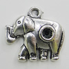 Pendant, Zinc Alloy Jewelry Findings, Elephant 19x18mm, Sold by Bag