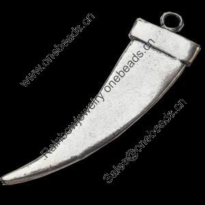 Pendant, Zinc Alloy Jewelry Findings, 19x61mm, Sold by Bag  