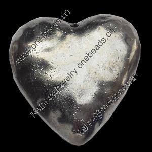 Pendant, Zinc Alloy Jewelry Findings, Heart, 45x48mm, Sold by Bag  