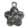 Pendant, Zinc Alloy Jewelry Findings, Flower 15x18mm, Sold by Bag